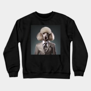 Poodle Dog in Suit Crewneck Sweatshirt